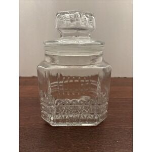 Vintage Koeze's Clear Glass Jar Apothecary Kitchen Canister Sealing Lid 7.5 Inch